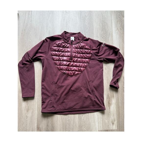 Nike Therma-Fit Academy Winter Warrior 1/2 Zip Top, Mens size XL Maroon Burgundy - Picture 1 of 6
